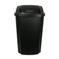 Hefty 13.5 gal Plastic Kitchen Swing Top Trash Can, Black