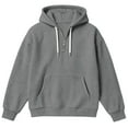 thumbnail image 4 of Mens Half Zip Up Hoodie Long Sleeve Hooded Casual Sports Waffle Pullover Sweatshirts Athletic Loose Fit Winter Mens Sweatshirts Light Gray XL, 4 of 4