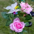 thumbnail image 3 of Wovilon Rose Flower Transparent Butterfly Combination Insert Land Type Solar Lights, Decorative Garden Lanterns, Landscape With Warm White Led Outdoor Lighting For Landscape, Yard, Pathway And Patio, 3 of 7