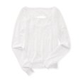 thumbnail image 1 of Aeropostale - Camiseta básica para mujer con espalda de ganchillo, color blanco, XS, 1 of 2