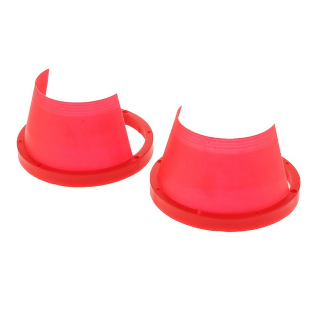 1 Par Cubierta de Plástico para Cuerno 6.5 Pulgadas para Coche rojo