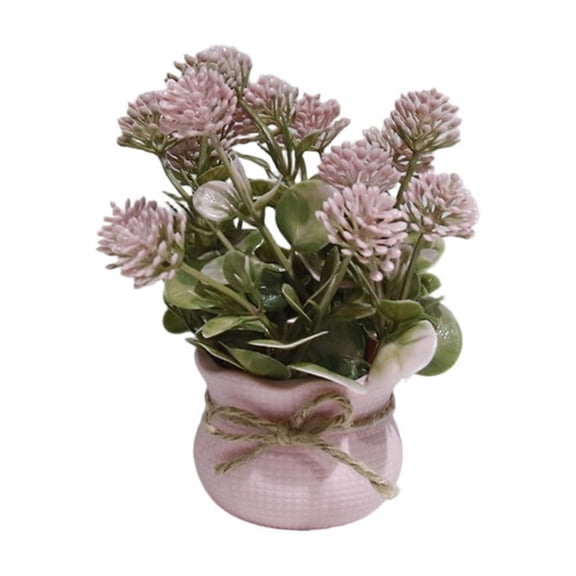 Ikohbadg Mini Simulated Potted Flower, Artificial Green Plant for Home Decoration, Photography Prop, Wedding Decor, Maintenance-Free Fake Plants for Indoor and Outdoor Use