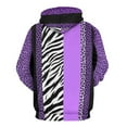 thumbnail image 3 of Animal Print Zebra Stripes-2 Men's Women Vintage 3D Hooded Sweatshirt - All-Season Loose Fit Streetwear, 3 of 6