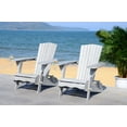 thumbnail image 2 of Safavieh Breetel Outdoor Chairs w/ Wine Glass Holder, Set of 2-Grey, 2 of 15