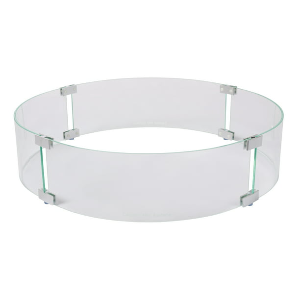 Tempered Glass Wind Guard For Round, Round Fire Pit Wind Guard