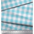 thumbnail image 3 of Soimoi Green Georgette Viscose Fabric Check Check Print Sewing Fabric Yard 42 Inch Wide, 3 of 3