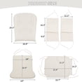 thumbnail image 4 of Lovote 5 in 1 Glider Rocker Replacement Cushions Set - Soft Thicken Suede Rocking Chair Cushion with Ottoman Cover for Indoor Nursery Glider Rocking Chair, Beige, 4 of 7
