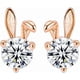 thumbnail image 1 of Bunny Stud Earrings for Women 925 Sterling Silver Cubic Zirconia Crystal Easter Cute Animal Cartilage Jewelry Gifts, 1 of 5
