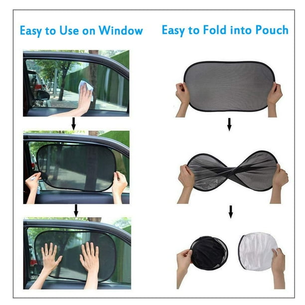 Car Window Sun Shades 4 Pack Car Side Window Shield Cover