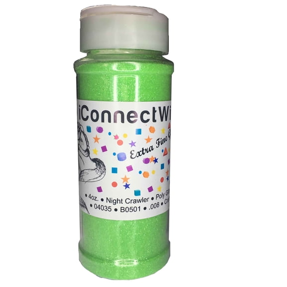 iConnectWith Glitter - Night Crawler Neon Green, Extra Fine Poly Glitter