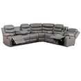 thumbnail image 3 of Pemberly Row Faux Leather Living Room Set Modern Reclining Sectional Sofa Gray, 3 of 9