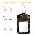 thumbnail image 2 of Santa Claus Motorcycle Square PU Leather 2 Pack Travel Tag - Bag Tag - Suitcase Tag with Privacy Cover and Stainless Steel Ring - Suitable for Travel, Backpack, and Handbag, 2 of 7