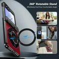 thumbnail image 4 of Magnetic Ring Stand for Samsung Galaxy Z Flip 6 Case [Compatible with Mag-Safe] Military Grade Shockproof Anti-fall Phone Case Kickstand Protective Cover for Samsung Galaxy Z Flip 6,Red, 4 of 12