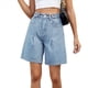 thumbnail image 1 of Pantalones Cortos Vaqueros para Mujer, de Cintura Alta, Elásticos, Tipo Bermuda, Modernos, Informales, Holgados, Color Azul , Talla L, 1 of 9