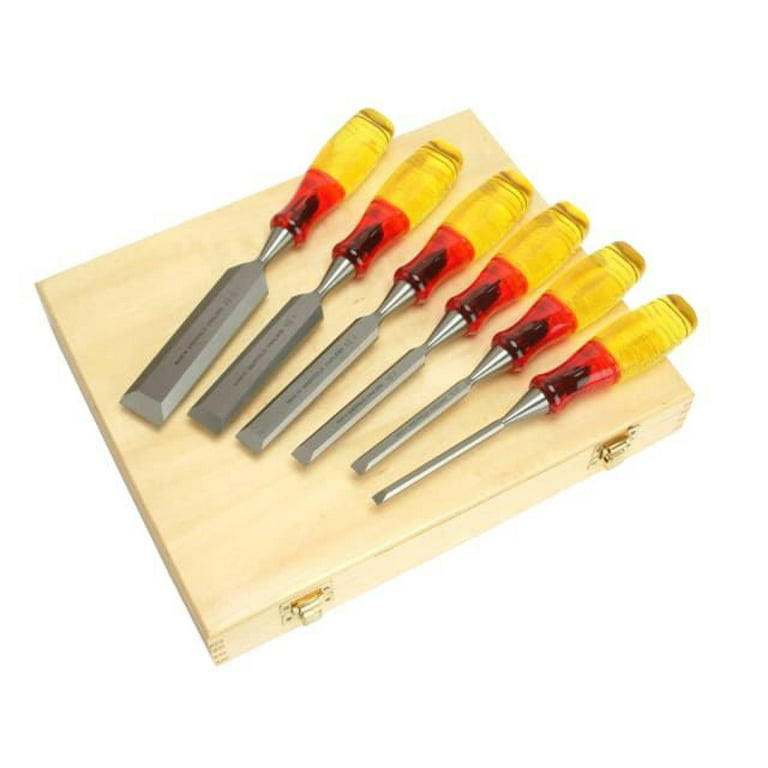 Wood Chisel Set,Bevel Edge Chisel with Wood Handle and Protective