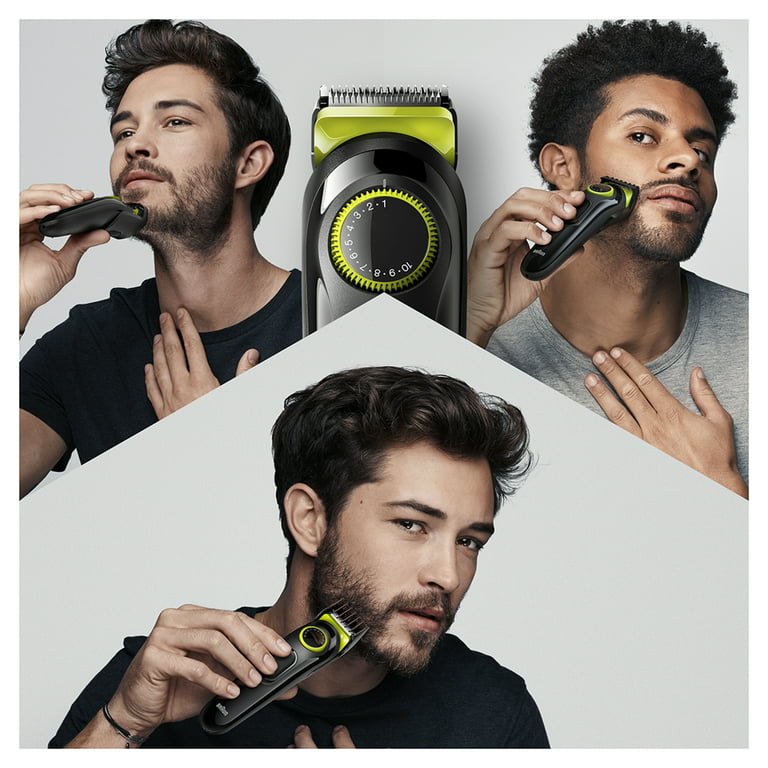 Braun BT3221 Men's Beard Trimmer and Hair Clipper, Volt Green