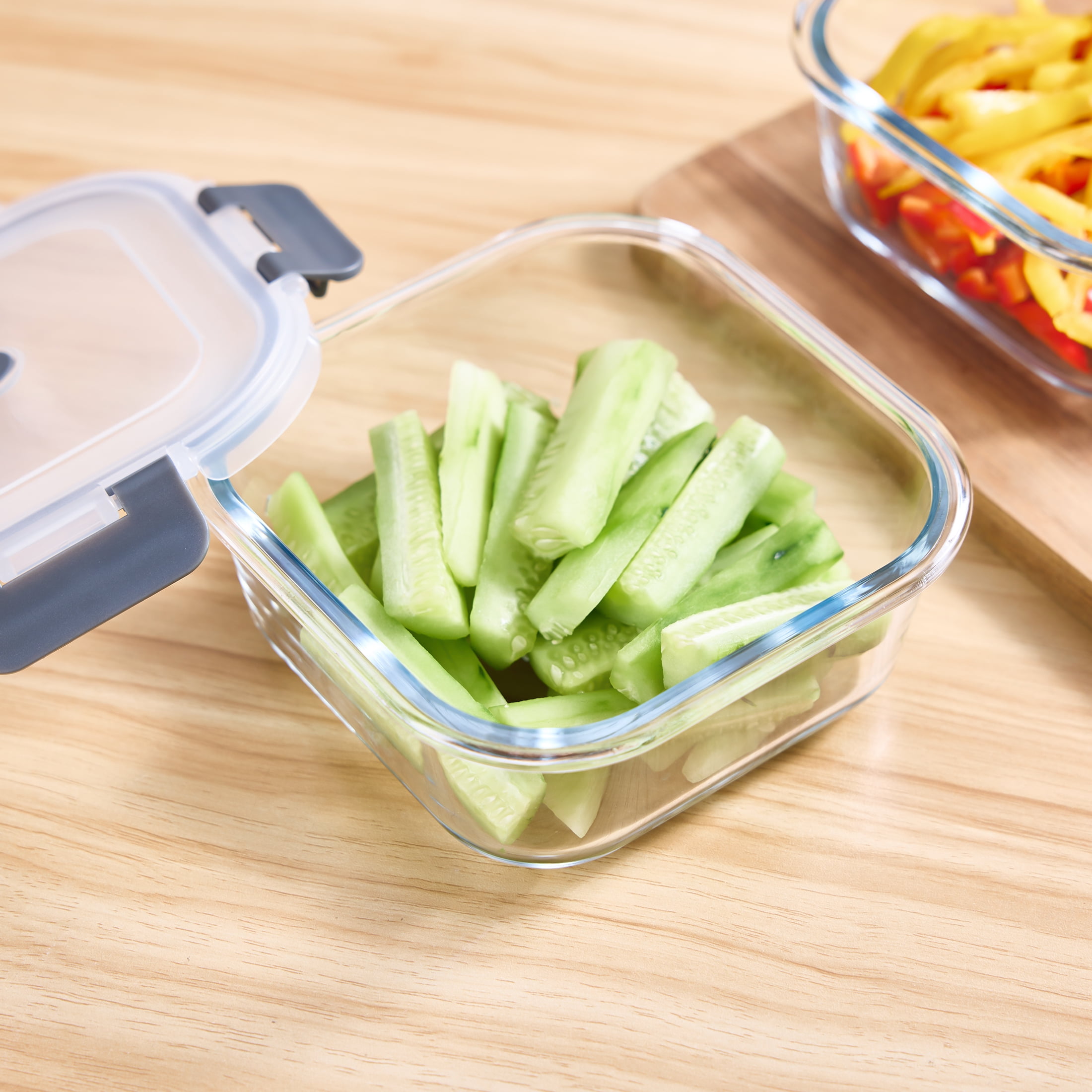 Mainstays Square Glass Food Storage Container 750ml