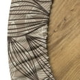 thumbnail image 5 of Ambesonne Floral Pattern Fitted Round Tablecloth, Line Flowers Boho, 56"- 60" Diameter, Cocoa Dark Taupe and White, 5 of 5