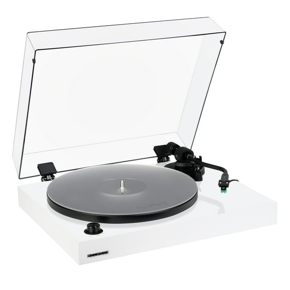Fluance RT81  Elite High Fidelity Vinyl Turntable Record Player, Audio Technica VM95E Cartridge, Anti-Resonant Platter, Acrylic Mat, Phono Preamp, Wood Plinth, Adjustable Isolation Feet - Piano White