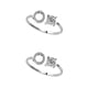 thumbnail image 1 of Sonducket Anillo abierto con letras mayúsculas, anillos de compromiso para interiores y exteriores, fiesta de viaje, oficina, compras, maquillaje Letra O 2piezas Sonducket CBP104087, 1 of 5