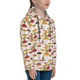 thumbnail image 3 of Uemuo Mushroom Pattern Hooded Sweatshirt for Youth Pullover with Kangaroo Pocket Trendy youth sweatshirt Casual Hoodie for Boys and Girls-Large, 3 of 6
