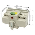 thumbnail image 2 of 63A 110V Dual Power Transfer Switch - Automatic Backup Power Changeover w/Copper Contacts, 2s Conversion for Home/Commercial Use, 2 of 15