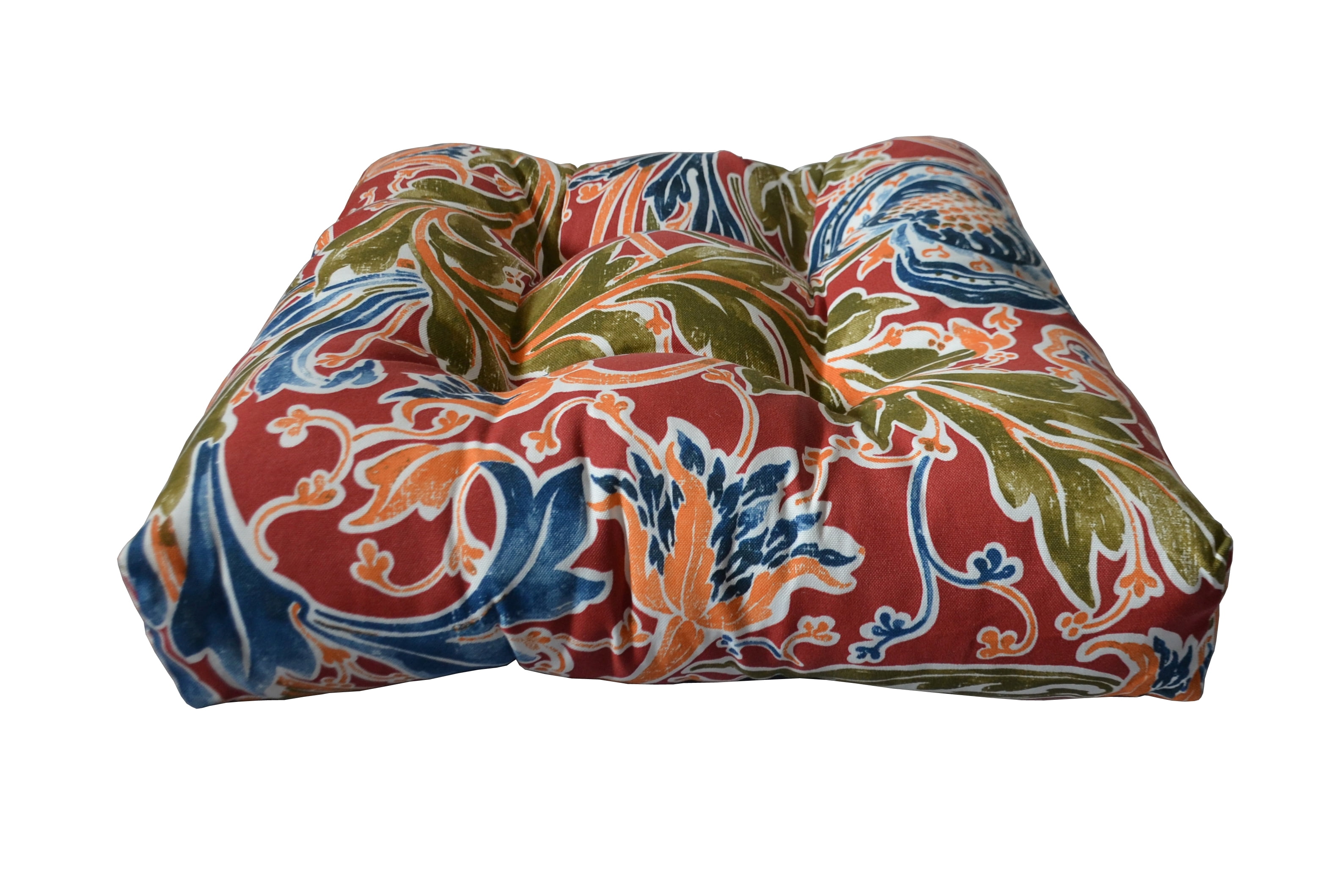 Indoor/outdoor Patio Tufted Seat Pads( set of 2), Meridian Red