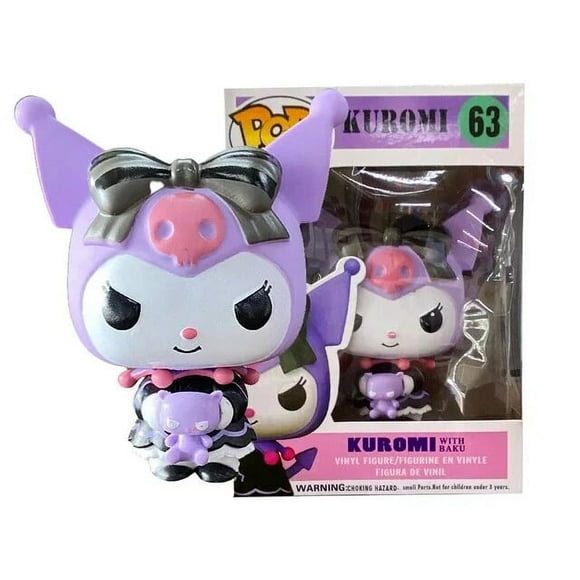 POP Funko Sanrio Pop! Kuromi (with Baku) Vinyl Figure Hot Topic Exclusive, Purple Home Car Desktop Decoration Gift Adult Kids Figure Gift