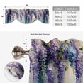 thumbnail image 5 of Purple Lavender Tie Up Valance Curtains for Windows, Kitchen Curtains Window Shades, Butterfly Flower Abstract Brush Artwork Light Filtering Roman Curtain Valances for Bedroom/Bathroom/Cafe 42"x18", 5 of 9