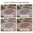 thumbnail image 7 of ODIKA Boho Geometric Border Abstract Swirl Ombre Gradient Bordered Purple Flowing Foldable Easy Care for King Size Bedroom, Master Suite, Under Bed, 7 of 7