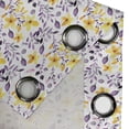 thumbnail image 4 of Ambesonne Watercolor Grommet Curtain, Yellow Wildflowers, 50" x 72", Yellow Purple White, 4 of 6