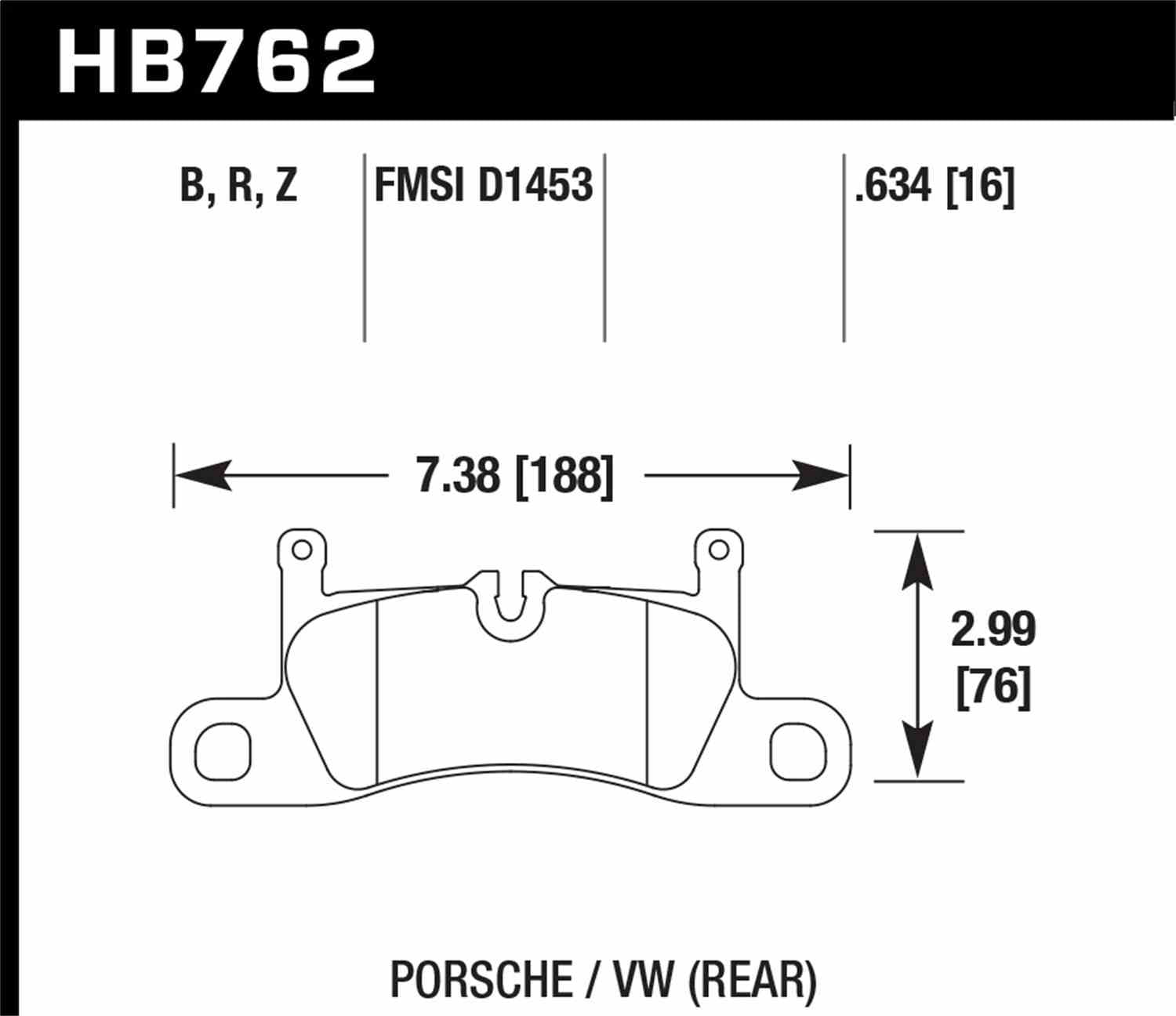 Hawk Performance HB762Z.634 PC Disc Brake Pad Set