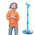 thumbnail image 3 of Enfants Karaoké Machine avec Microphones et Support Tout-Petit Musique Chant Machine Support Réglable Instruments de Musique Son et Lumières Clignotantes Jouets 3-12 T Garçons Filles Jouets Musicaux, 3 of 7