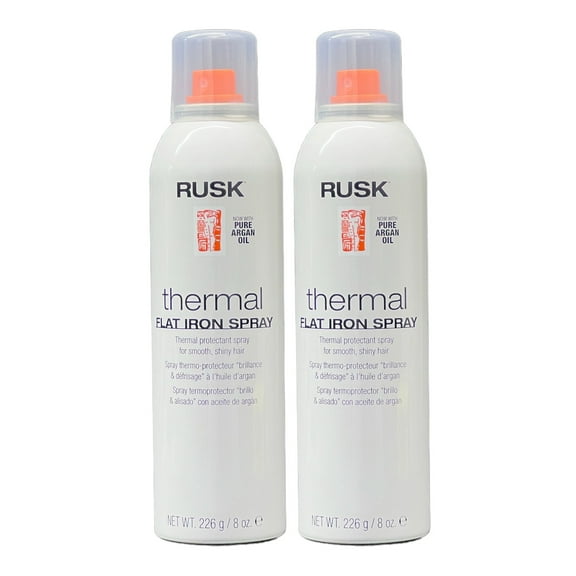 Rusk Thermal Flat Iron Spray 8.8 Oz (Pack of 2)
