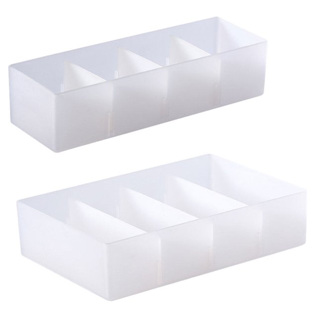2pcs Home Office Storage Box Sundries Compartment Multipurpose Storage
