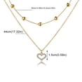 thumbnail image 5 of MOQIN Heart Multistrand Necklace,Layered Heart Necklace Pendant Handmade Gold Plated Dainty Gold Choker Arrow Bar Layering Long Necklace for Women,Fashion Jewelry for Women, 5 of 8