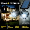 thumbnail image 2 of Bell + Howell Bionic Spotlight Duo Solar Spot 25 Feet Motion Sensor, Sun Panels, Waterproof Frost Resistant Patio, Yard and Outdoor Lighting - 2 Pack, 2 of 7