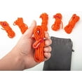 thumbnail image 4 of czcpp-8 Pack Reflective Nylon Ropes, 4mm Tent Guy Lines with Tensioners Ultralight Reflective Tent Guy Ropes for Outdoor Camping Hiking Awning Tent Tarp (4M, Orange), 4 of 4