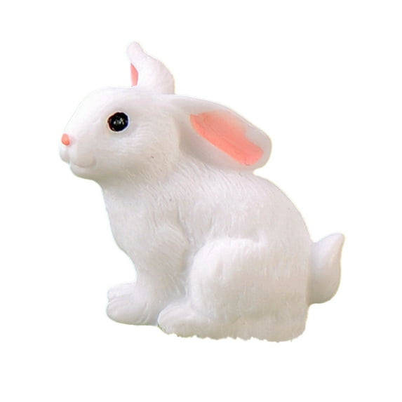 Linyer Rabbit Adornment Practical Lovely Exquisite Vivid Bunny Statue Interesting Multi-functional Small Bunny Figurine Type 3