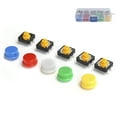 thumbnail image 3 of Botón Táctilo, 0.47x0.47x0.29in 12V DC 25pcs Botón Push Botón Botón de Botón Kit para entusiastas Electrónicas para productos Electónicos de Bricolaje, 3 of 7