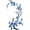 Multicolor 1, variant on OADUKQ Floral Embroidery Patch, Large Embroidered Applique with Iron-On, Cheongsam Costume and Denim, Sky Blue, 14.57 X 5.51 in