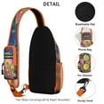 thumbnail image 2 of Geometric Paisley Crossbody Backpack – Vintage Boho Sling Bag, Lightweight Anti-Theft Travel Daypack with Adjustable Strap & Multi-Pocket Design, 2 of 5