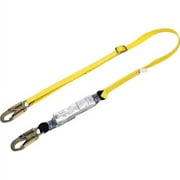 MSA Workman Single Leg Shock-Absorbing Lanyard With LC Harness Connection And LC Anchorage Connection
