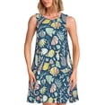 thumbnail image 1 of Fotbe Underwater Creature Vestido de Verano sin Mangas para Mujer – Vestido Midi Línea A, Estilo Camiseta Floral, Vestido Playero Casual y Fluido, 1 of 7