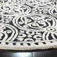 thumbnail image 3 of SAFAVIEH Cambridge Leslie Geometric Wool Area Rug, Black/Ivory, 9' x 9' Round, 3 of 7