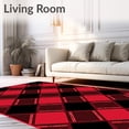 thumbnail image 2 of ODIKA 4'x6' Machine Washable Non-Slip Area Rug, Frontier Plaid Hearth Woodland November Arrangement High Traffic Rug, Red, 610454, 2 of 7