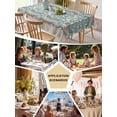 thumbnail image 5 of Teal Pink Geometric Table Cloth, Vintage Floral Watercolor Boho Waterproof Tablecloth for Square Tables, Reusable Washable Fabric Table Cover for Restaurant Kitchen Dining Tables 54"x54", 5 of 6