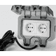 thumbnail image 2 of Enchufe impermeable para exterior IP66 con interruptor, caja de conexiones impermeable, enchufe exterior de doble pared para cocina, baño, garaje, piscina y jardín, 2 of 3