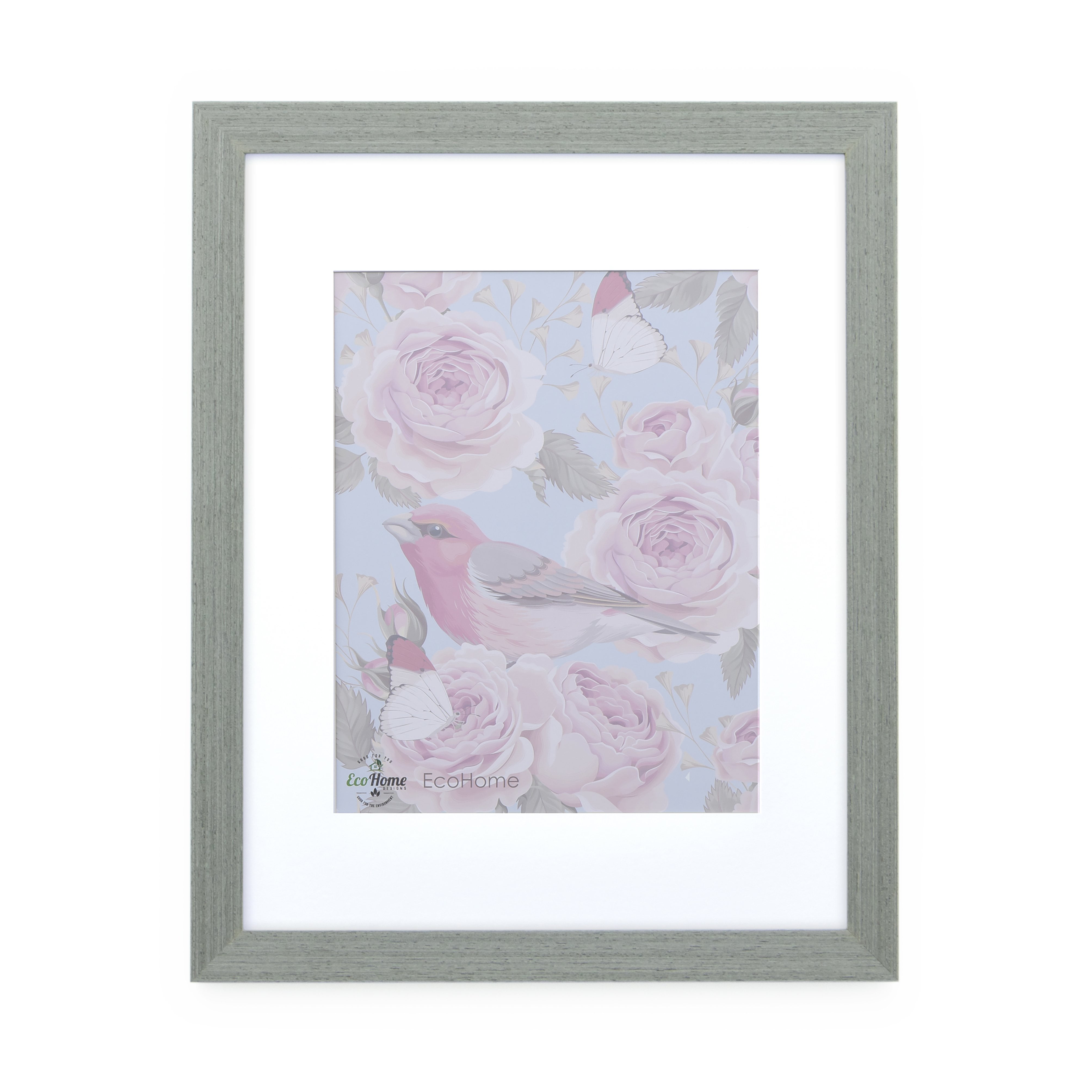 11x14 Picture Frame Matted for 8x10, Barnwood Grey Photo Frame