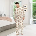 thumbnail image 3 of Matching Pajamas for Couples Monkey and Banana His and Hers Pajamas Sets Soft Long Sleeve Sleepwea, 3 of 8